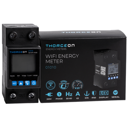 1-phase WIFI ENERGY METER 63A 1P DIN IP20 THORGEON