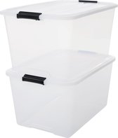 IRIS Topbox Boîte de rangement - 45L - plastique - transparent