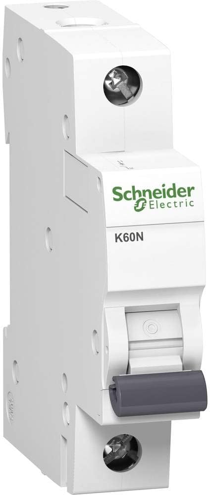 Schneider A9K02106 Disjoncteur K60N 1P, 6 A, caractéristiques C, 6 kA
