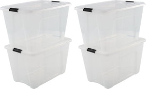 IRIS Topbox Boîte de rangement - 60L - plastique - transparent/noir