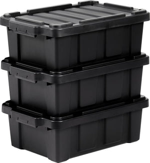 IRIS Powerbox Robust Boîte de rangement - 12.5L - 100% Recycled plastique - noir