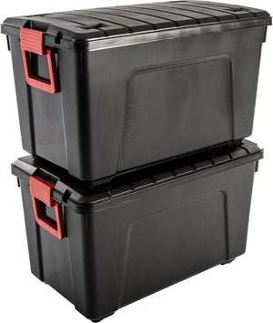 IRIS Store-It-All Storage Box - 110L - Plastic - Black