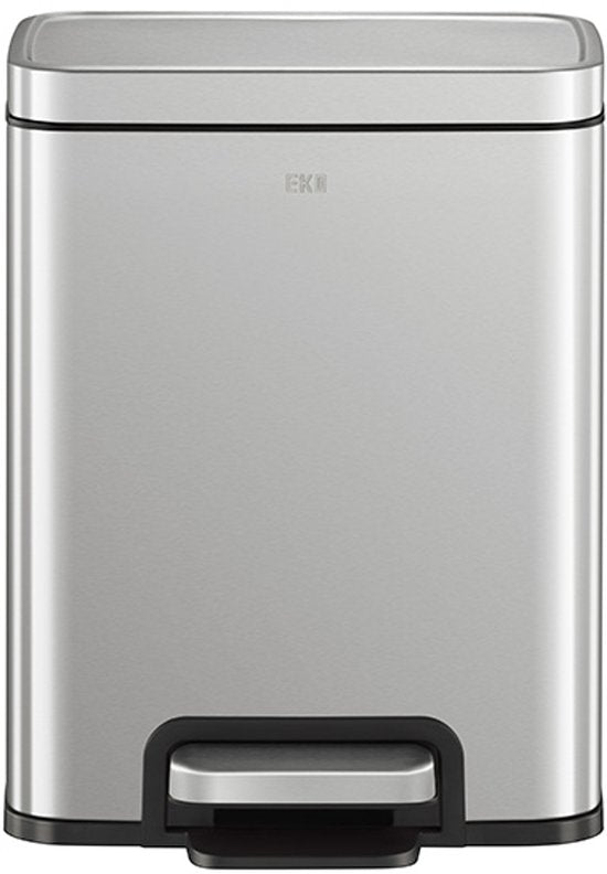 EKO - Madison pedal bin 8 liters - Stainless Steel plastique - Misty matte stainless steel - Waste bin