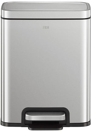 EKO - Madison pedal bin 8 liters - Stainless Steel Plastic - Misty matte stainless steel - Waste bin