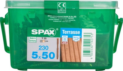 230 vis inox étoile spax, diam.5 mm x l.50 mm230 vis inox étoile spax, diam.5 mm x l.50 mm