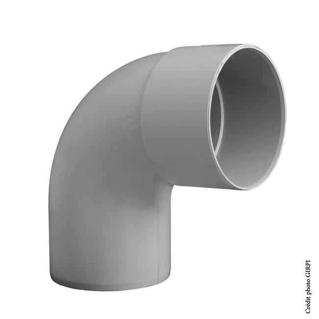COUDE PVC 87.30DEGRES MALE FEMELLE D80MM