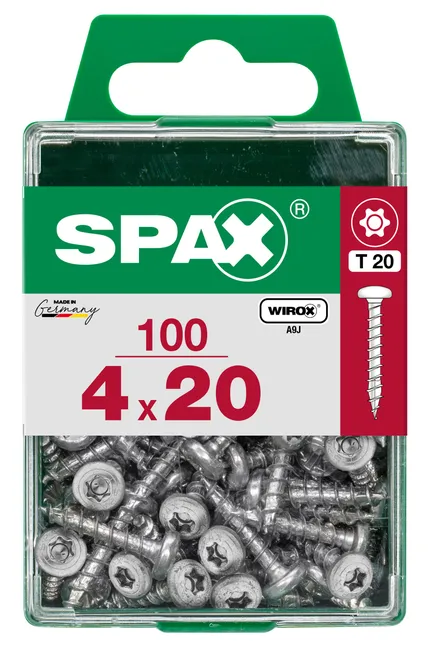 100 VIS UNIV WRX TR 4X20MM PZ2 AZ SPAX