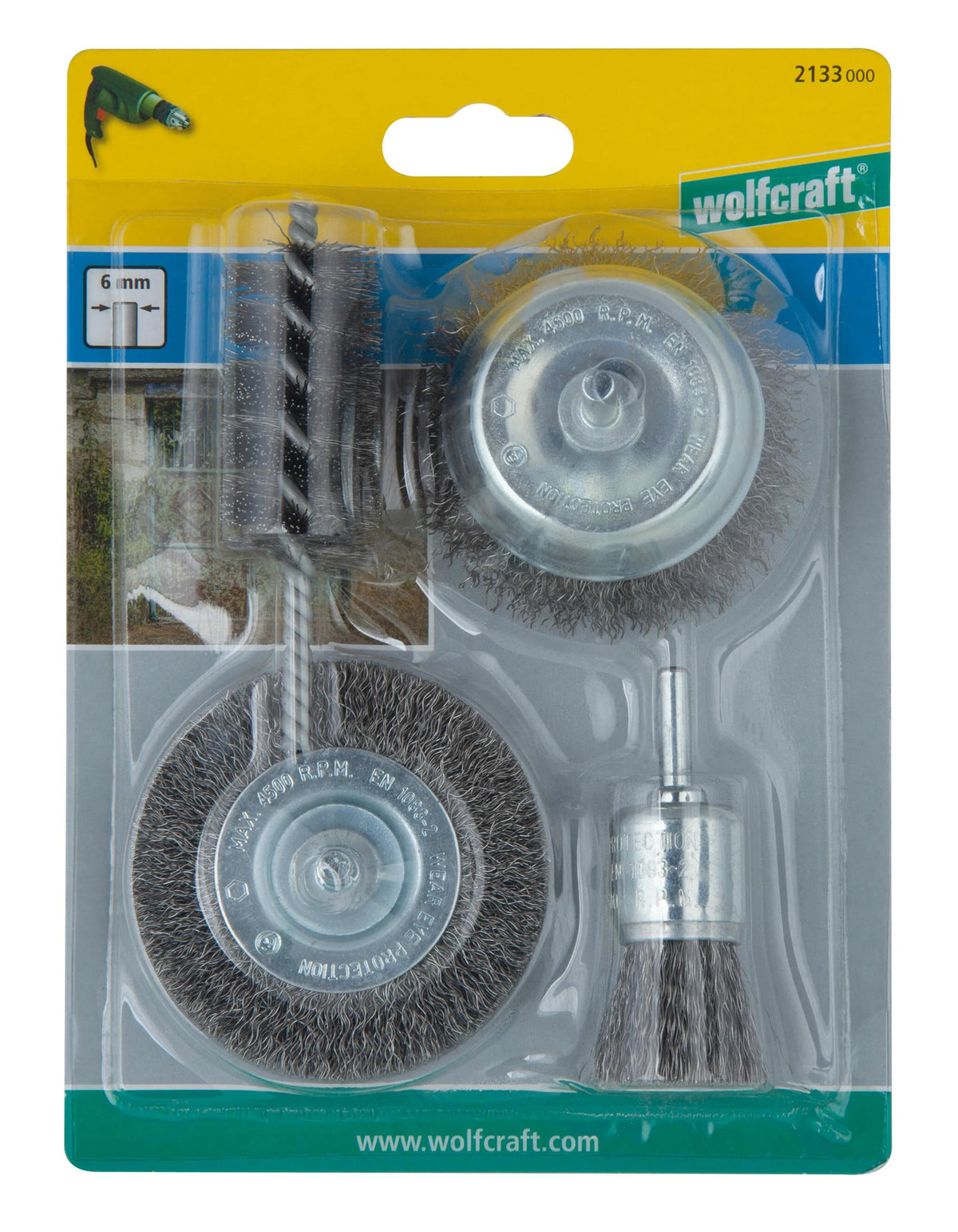 LOT DE 4 BROSSES POUR PERCEUSE