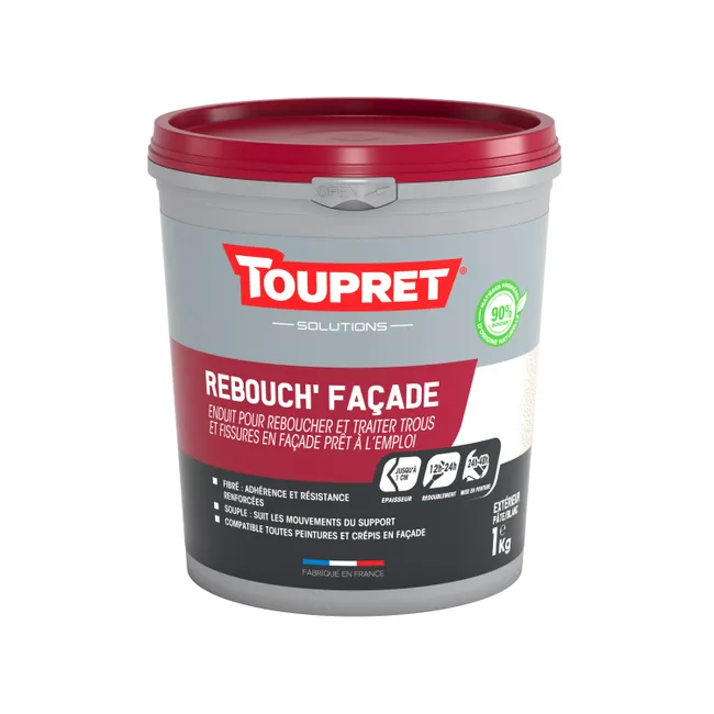 ENDUIT REBOUCH'FACADE PATE TOUPRET 1 KG