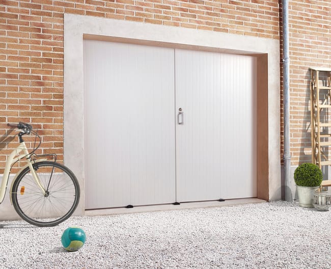 PORTE DE GARAGE PLIANTE PRIMO PVC 2X2.40M BLANC