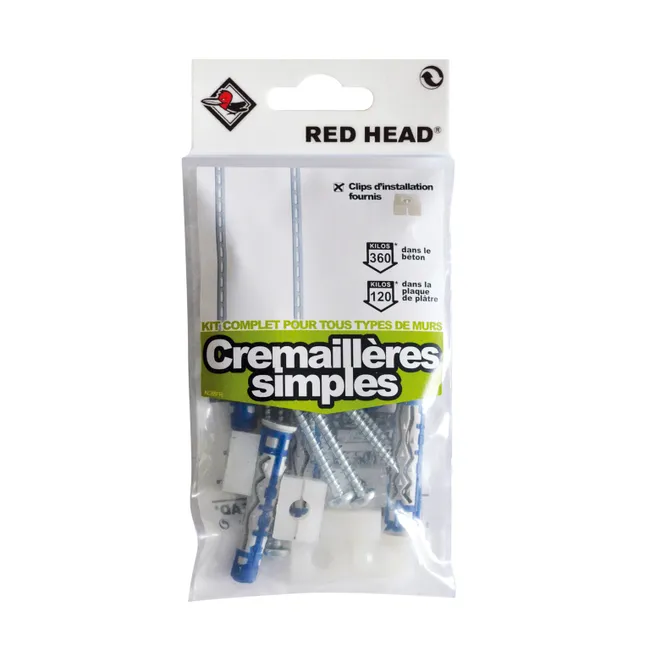 KIT FIXATION CREMAILLERES SIMPLES