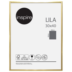 CADRE LILA INSP DORE 30X40CM