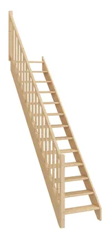 ESCALIER DEVA2 DROIT SCM SAPIN RAMPE GCHE