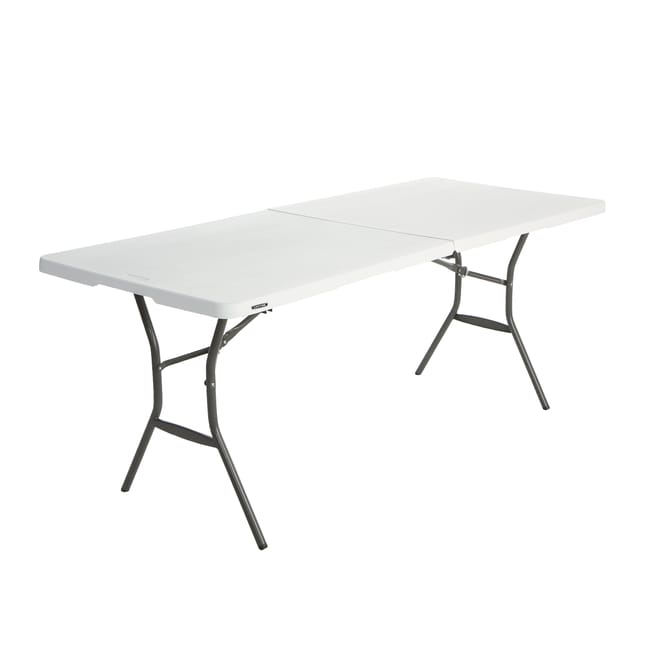 TABLE PLIANTE RESINE BLANC LIFETIME TOP