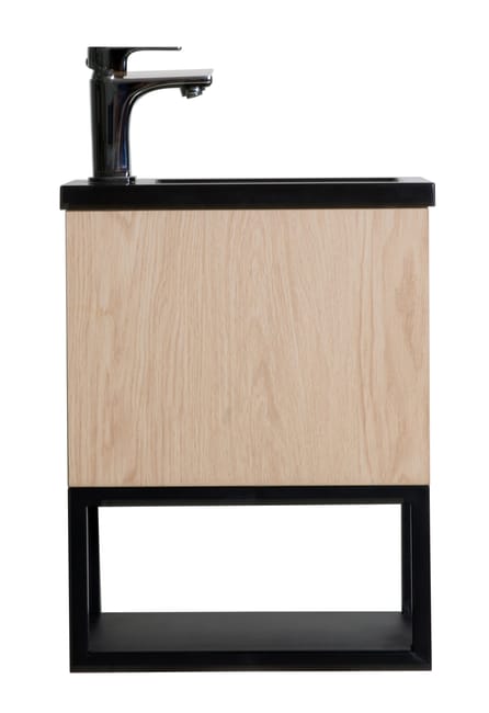 Meuble lave-mains l.40 x H.50 x P.22 cm, chêne naturel