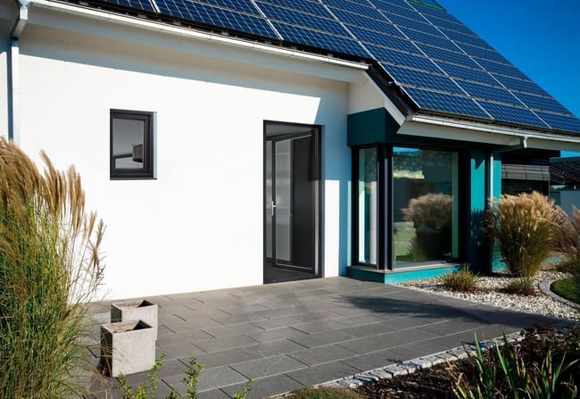 PORTE VITREE BRICO ESS.PVC GRIS 1VT H215X90 TD