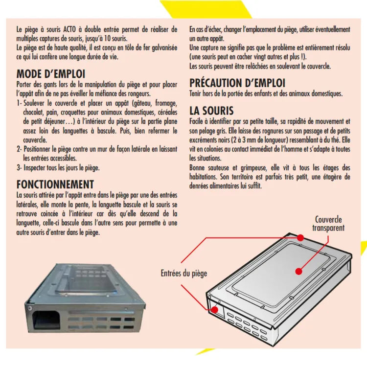 PIEGE A SOURIS MULTI-CAPTURES ACTO