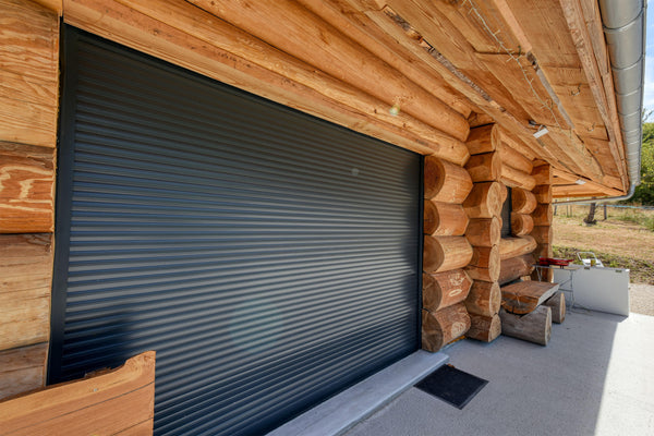 Baie coulis.alu av.serr-volet fil.215x180 gris ext/blc int