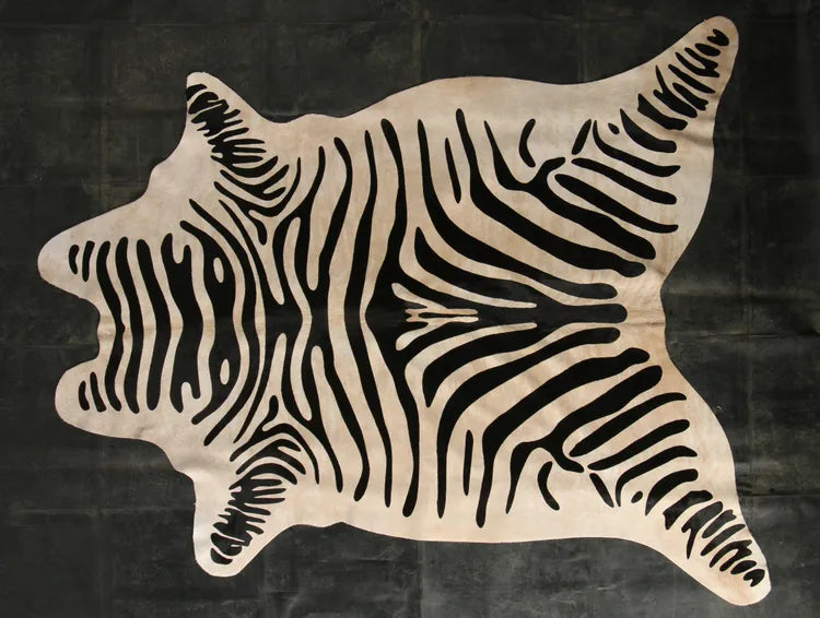 TAPIS PEAU DE VACHE Imprimée zèbre