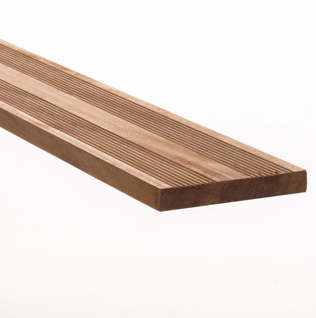 Planche bois JATOBA, marron, L.360 x l.14.5 cm x Ep.21 mm