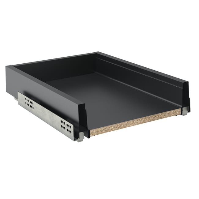 Tiroir pour caisson DELINIA ID gris anthracite H.9.4 x l.36.8 x P48 cm