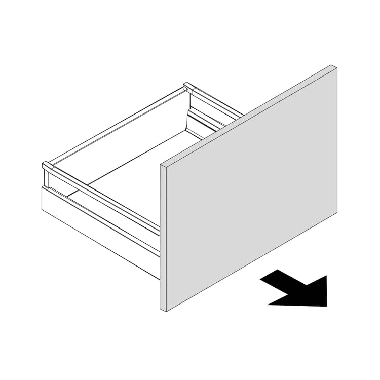 Façade de tiroir de cuisine Tokyo blanc mat H.25.6 x l.39.7 cm