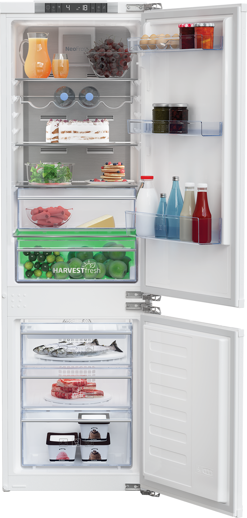 REFRIGERATEUR BEKO BCNA275E4FN - NEOFROST Combiné Intégrable