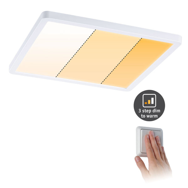 Paulmann - Panneau ENC Areo VariFit IP44 20W 3 Step dim to warm 230x230mm Blanc syn
