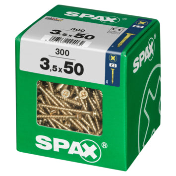 Vis PZ Spax jaune 3,5x50 mm 300 pièces