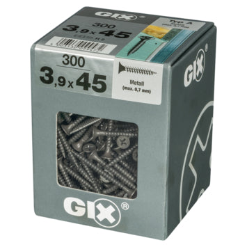 Vis plaque de plâtre sur support GIX A Spax 3,9x45 XL 300 pièces