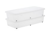 IRIS Clearbox Boîte de rangement - Under-the-Bed - 35L - plastique à roulettes