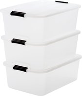 IRIS Topbox Storage Box -30L - Plastic - Transparent - Set of 3