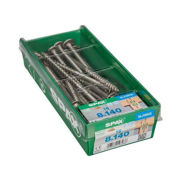 Vis à tête plate 8.0 x 140 mm TX 40 - 16 pcs.