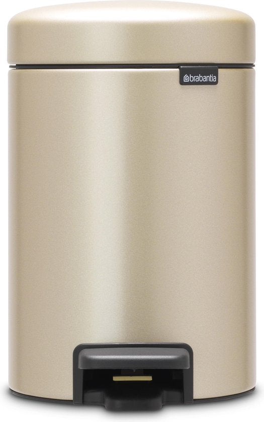 Brabantia NewIcon Waste Bin - 3 liters - Bathroom - Metallic Gold