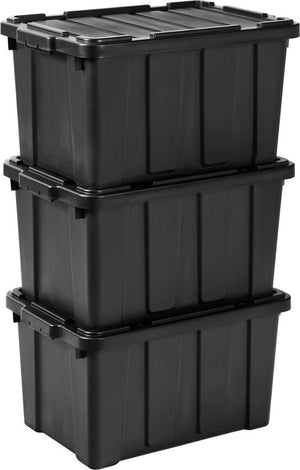IRIS Powerbox Robust Boîte de rangement - 50L - 100% Recycled plastique - noir