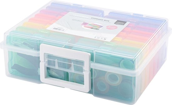 Vaessen Creative Boîte de rangement – 37.50 x 30 x 13 cm – 18 compartiments