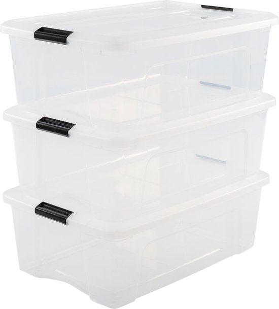 IRIS Topbox Boîte de rangement - 30L - plastique - transparent