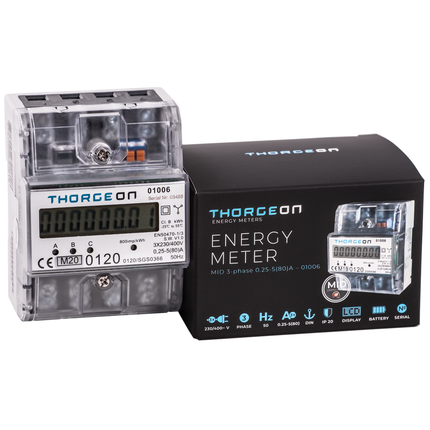 3-Phase DIN Energy Meter 80A MID certificate THORGEON