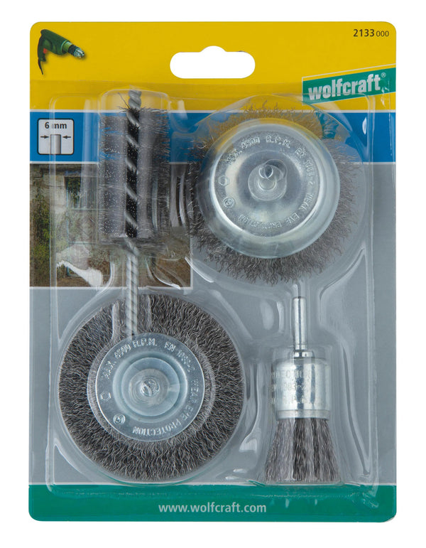 LOT DE 4 BROSSES POUR PERCEUSE