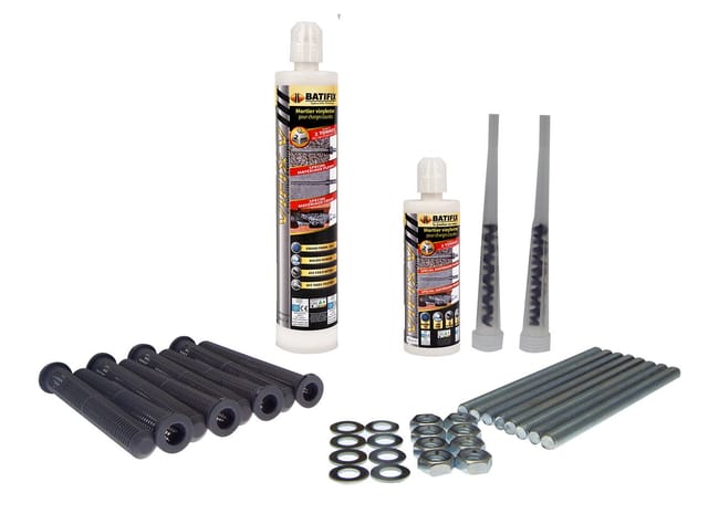 KIT FIXATION STORE BANNE TIGES ACIER D10
