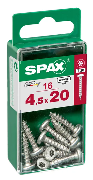 16 VIS UNIV WRX TR PZ 4.5X20 AZ SPAX/S
