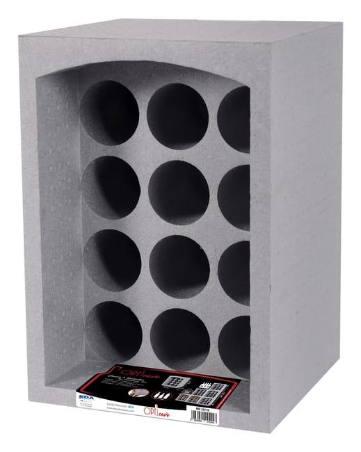 CASIER 12 BOUT POLYST GRIS H50XL35XP29.5