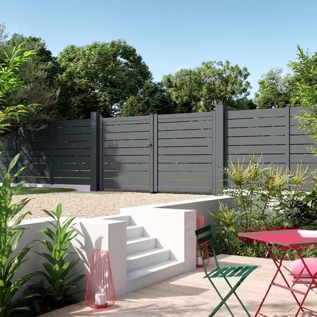 LAME ALU KLOSUP AJOURE L145X16CM GRIS