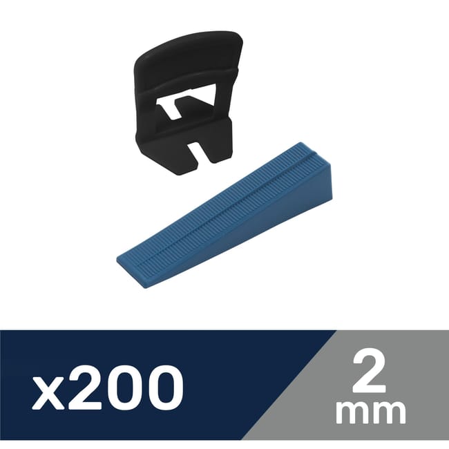KIT 100 AUTONIVELANT CROIS+CALE 2MM DXTR