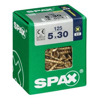 vis acier tête fraisée pozidriv SPAX, Diam.5 mm x L.30 mm
