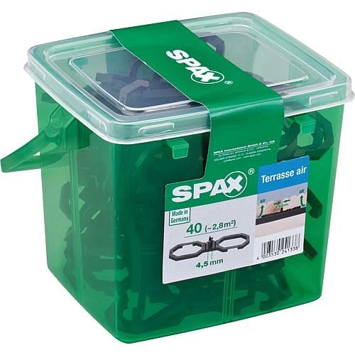 Entretoise Spax largeur de joint 4,5mm, convient pour env. 2,8m², 1 boîte à anse avec 40 pièces