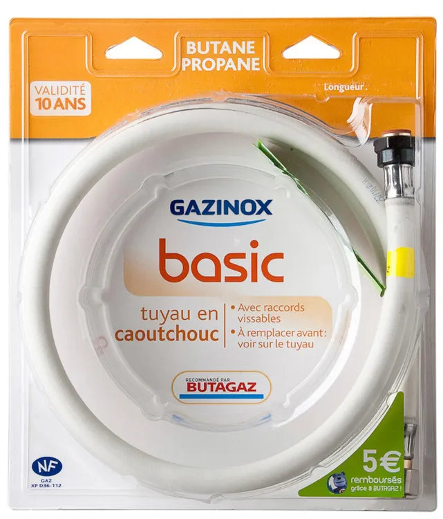 TUYAU CAOUTCHOUC A VISSER BP 10 ANS 2M