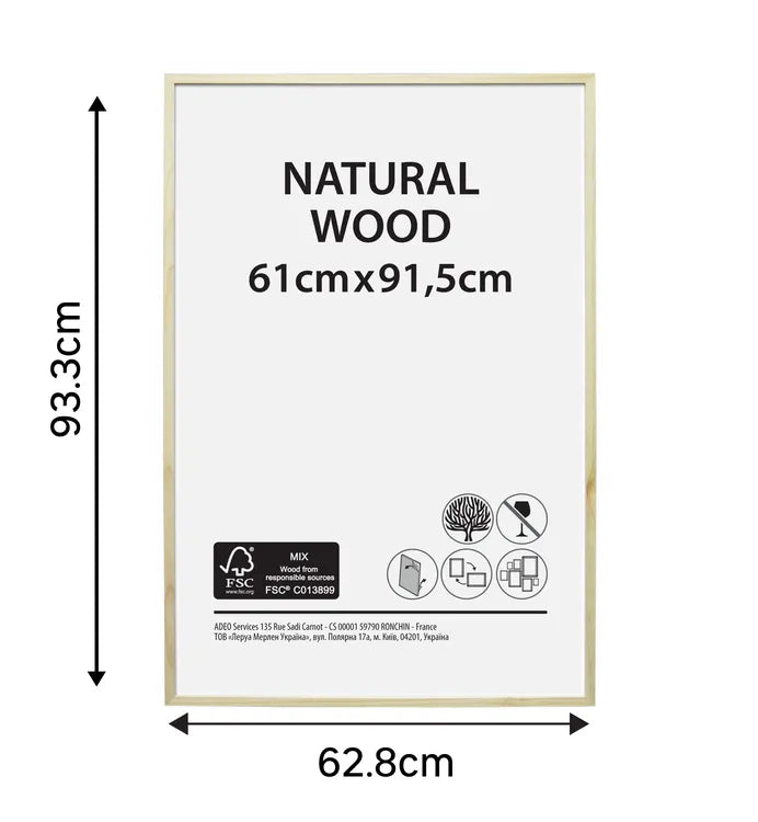 CADRE BOIS BRUT 61X91,5CM