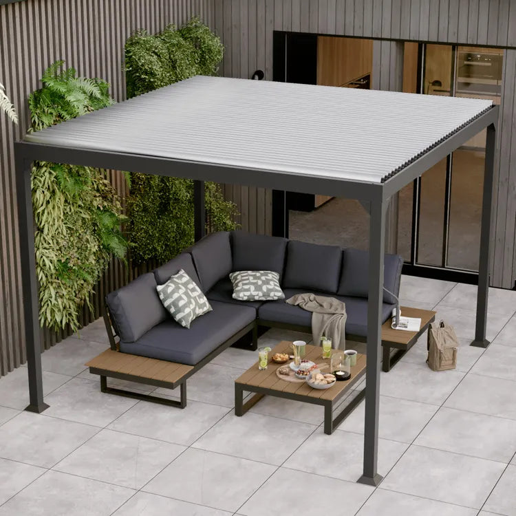 PERGOLA FIRST II ALU 300X298 GRIS