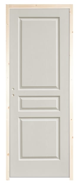 Bloc-porte postformé droite huisserie 65mm, H.204 x l.83 cm, poussant droit